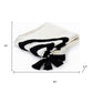 50" X 60" Black and White Woven Cotton Geometric Throw Blanket with Tassels