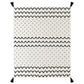 50" X 60" Black and White Woven Cotton Chevron Throw Blanket with Tassels