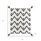 50" X 60" Black and White Woven Cotton Chevron Throw Blanket with Tassels