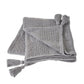 50" X 60" Blue Woven Cotton Throw Blanket with Tassels