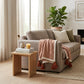 50" X 60" Orange Woven Cotton Striped Throw Blanket with Tassels