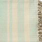 50" X 60" Turquoise Woven Cotton Striped Throw Blanket with Fringe
