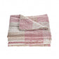 Pink Knitted Cotton Geometric Throw