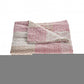 Pink Knitted Cotton Geometric Throw