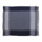 Blue Woven Cotton Geometric Throw