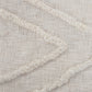 Ivory Geometric King Cotton Coverlet With Fringe