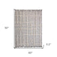 60" X 50" Gray Woven Cotton Striped Throw Blanket with Fringe