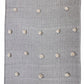 50" X 60" Gray Woven Cotton Houndstooth Throw Blanket with Pom Poms