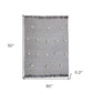 50" X 60" Gray Woven Cotton Houndstooth Throw Blanket with Pom Poms