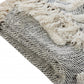 50" X 60" Black and Gray Woven Cotton Geometric Throw Blanket with Fringe