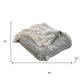50" X 60" Black and Gray Woven Cotton Geometric Throw Blanket with Fringe