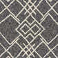 60" X 50" Black and Gray Woven Cotton Geometric Throw Blanket with Fringe