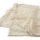 60" X 50" Orange Woven Cotton Throw Blanket with Fringe
