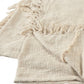60" X 50" Orange Woven Cotton Throw Blanket with Fringe