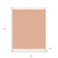 50" X 60" Orange Woven Cotton Throw Blanket with Fringe