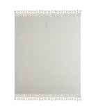 50" X 60" Gray Woven Cotton Herringbone Throw Blanket with Tassels