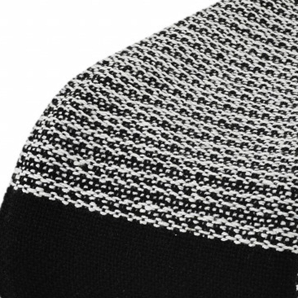 50" X 60" Gray Woven Cotton Checkered Throw Blanket with Fringe