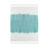 50" X 60" Black and White Woven Cotton Ombre Throw Blanket with Fringe