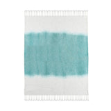 50" X 60" Blue and White Woven Cotton Ombre Throw Blanket with Fringe