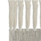 50" X 60" Gray Woven Cotton Striped Throw Blanket with Tassels