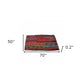70" X 50" Red Kantha Silk Patchwork Throw Blanket with Embroidery