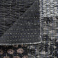 Gray Knitted Cotton Patchwork Throw Blanket