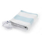 50" X 60" Blue and White Woven Cotton Striped Throw Blanket with Tassels