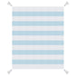 50" X 60" Blue and White Woven Cotton Striped Throw Blanket with Tassels