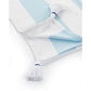 50" X 60" Blue and White Woven Cotton Striped Throw Blanket with Tassels