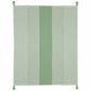 60" X 50" Green Woven Cotton Striped Throw Blanket with Tassels