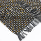 50" X 60" Black And Gold Geometric Cotton Woven Throw Blanket with Tassels