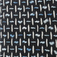 Black and Blue Woven Cotton Geometric Throw Blanket