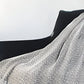 50" X 60" Gray and White Woven Cotton Geometric Throw Blanket with Fringe