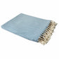 50" X 60" Gray Woven Cotton Geometric Throw Blanket with Fringe