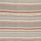 60" X 50" Beige Woven Cotton Striped Throw Blanket with Fringe
