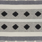 60" X 50" Black and Blue Woven Cotton Striped Throw Blanket with Tassels