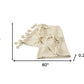 60" X 50" Cream Woven Cotton Chevron Throw Blanket with Tassels