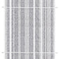 50" X 60" Gray and White Kantha Cotton Striped Throw Blanket with Embroidery