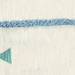50" X 60" Cream Kantha Cotton Geometric Throw Blanket with Embroidery