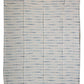 50" X 60" Cream Kantha Cotton Striped Throw Blanket with Embroidery