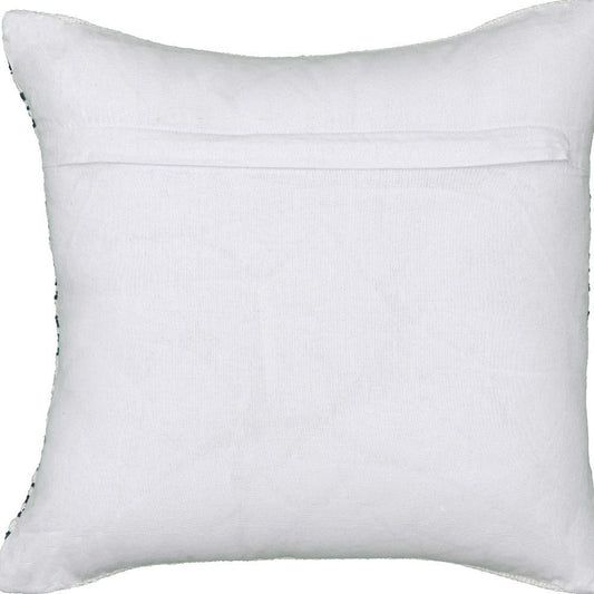 18" Gray and White Throw Pillow