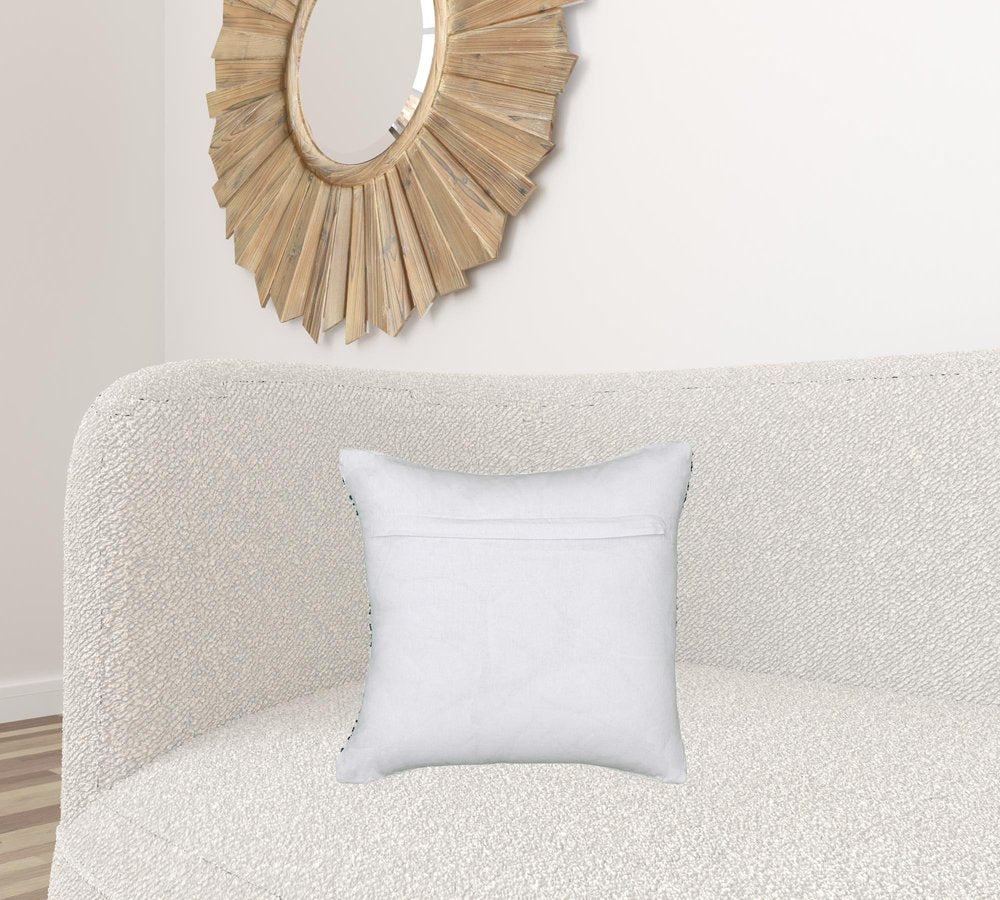 18" Gray and White Throw Pillow