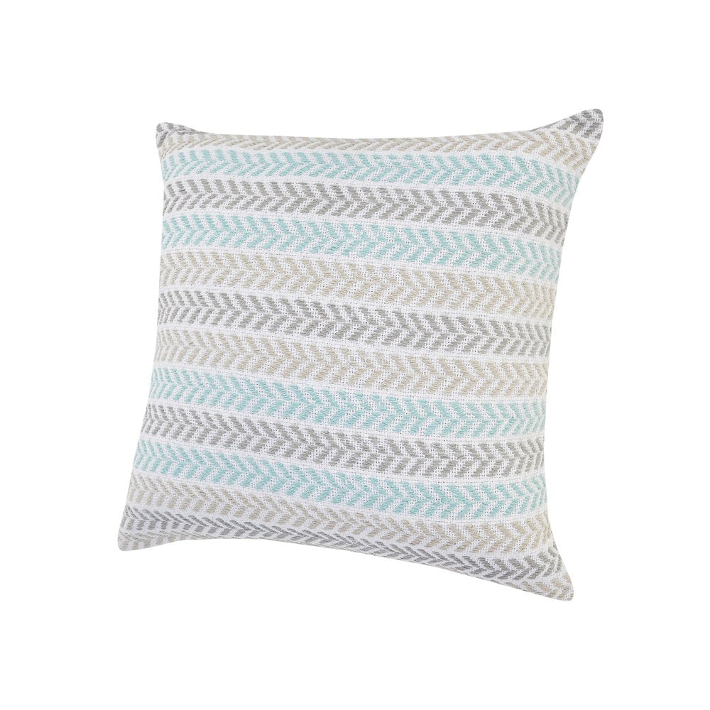 18" Gray and White Throw Pillow