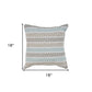 18" Gray and White Throw Pillow