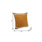 20" X 20" Orange White And Black 100% Cotton Geometric Zippered Pillow