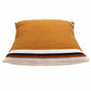 20" X 20" Orange White And Black 100% Cotton Geometric Zippered Pillow