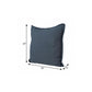 20" Navy Blue Cotton Throw Pillow with Fringe