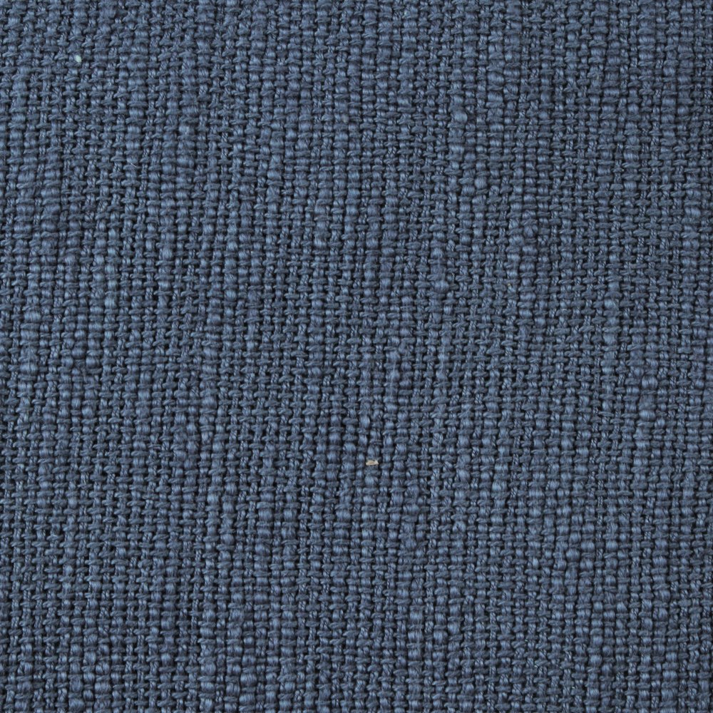 20" Navy Blue Cotton Throw Pillow with Fringe