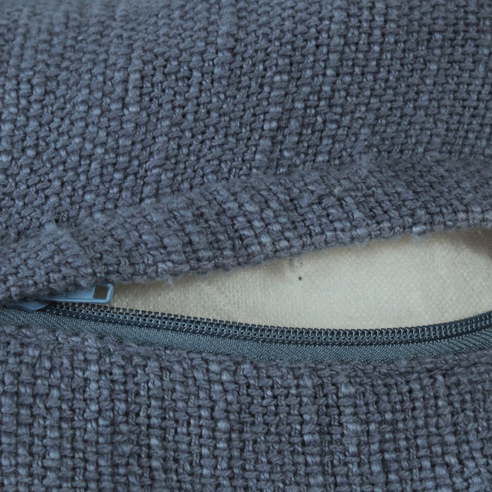 14" X 36" Navy Blue 100% Cotton Zippered Pillow