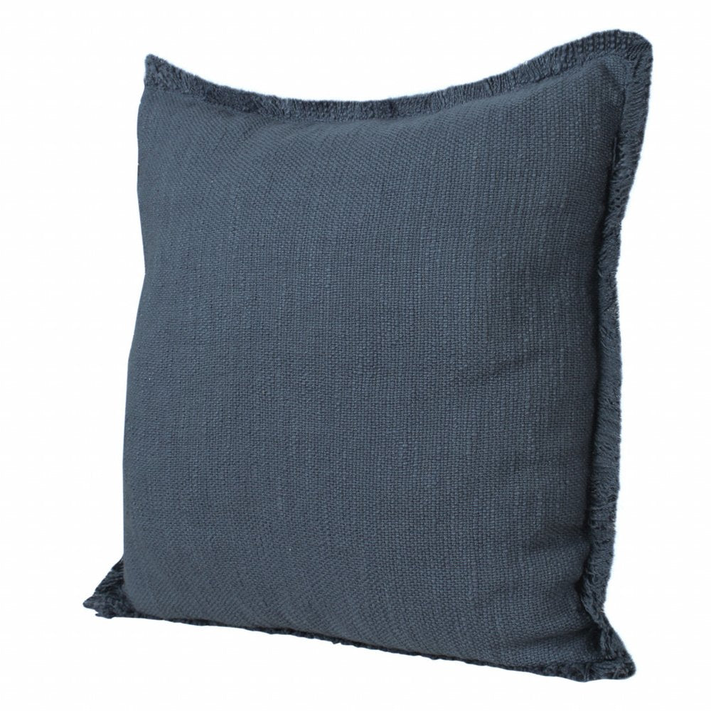 14" X 36" Navy Blue 100% Cotton Zippered Pillow
